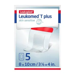 Leukomed® T plus hudfølsom 8x10 cm, 5 stk