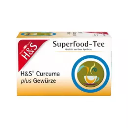 H&amp;S Curcuma plus krydderier filterpose, 20X1,5 g
