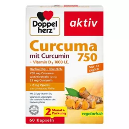 DOPPELHERZ Curcuma 750 kapsler, 60 stk