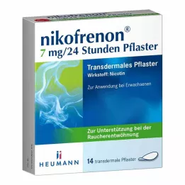 NIKOFRENON 7 mg/24 timer depotplaster, 14 stk