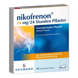NIKOFRENON 14 mg/24 timer depotplaster, 14 stk