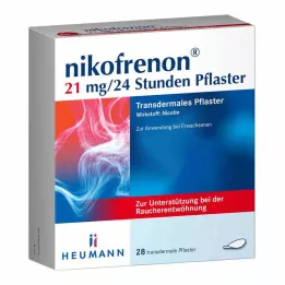 NIKOFRENON 21 mg/24 timer depotplaster, 28 stk
