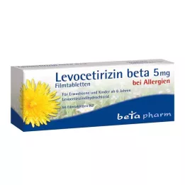 LEVOCETIRIZIN beta 5 mg filmovertrukne tabletter, 50 stk