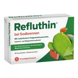 REFLUTHIN til halsbrand tyggetabletter frugt, 48 stk