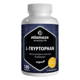 L-TRYPTOPHAN 500 mg højdosis veganske kapsler, 180 stk