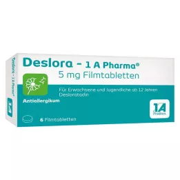 DESLORA-1A Pharma 5 mg filmovertrukne tabletter, 6 stk