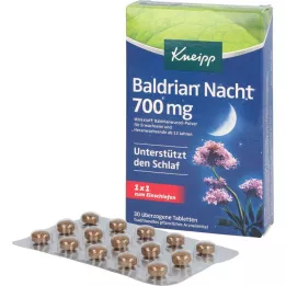 KNEIPP Baldrian Night 700 mg overtrukne tabletter, 30 stk