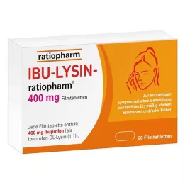 IBU-LYSIN-ratiopharm 400 mg filmovertrukne tabletter, 20 stk