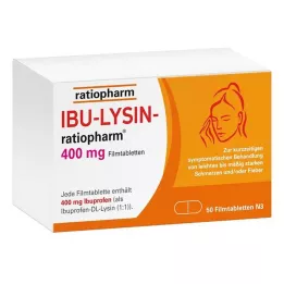 IBU-LYSIN-ratiopharm 400 mg filmovertrukne tabletter, 50 stk