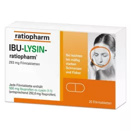 IBU-LYSIN-ratiopharm 293 mg filmovertrukne tabletter, 20 stk