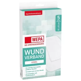WEPA Sårforbinding 8x15 cm steril, 5 stk