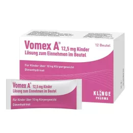 VOMEX En 12,5 mg oral opløsning til børn i pose, 12 stk
