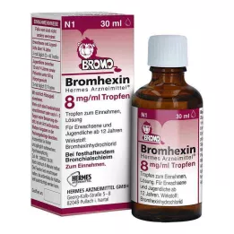 BROMHEXIN Hermes Arzneimittel 8 mg/ml dråber, 30 ml