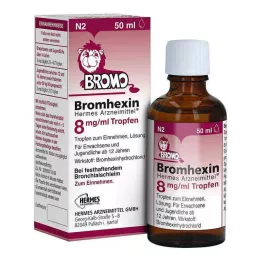 BROMHEXIN Hermes Arzneimittel 8 mg/ml dråber, 50 ml
