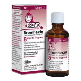BROMHEXIN Hermes Arzneimittel 8 mg/ml dråber, 100 ml