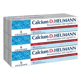 Calcium D3 Heumann brusetabletter 600 mg/400 Dvs.(120 stk.)