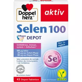 DOPPELHERZ Selen 100 2-fasedepottabletter, 45 stk