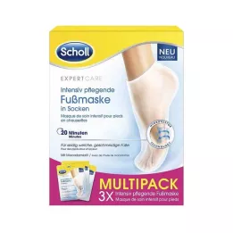 SCHOLL Intensiv nærende fodmaske i sokker, 3X2 stk