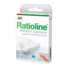 RATIOLINE protect gelplaster 4,5x7,4 cm, 5 stk