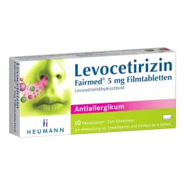 Levocetirizine Fairmed 5 mg filmovertrukne tabletter (10 stk.)