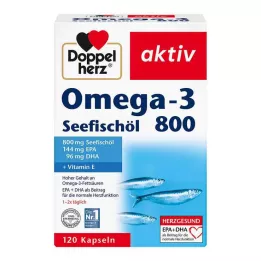 DOPPELHERZ Omega-3 havfiskeolie 800 aktive kapsler, 120 stk