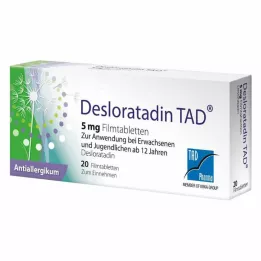 DESLORATADIN TAD 5 mg filmovertrukne tabletter, 20 stk