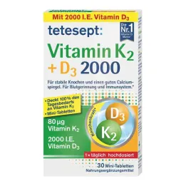 Tetesept Vitamin K2+D3 2000 tabletter (30 stk.)