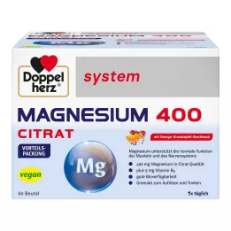 DOPPELHERZ Magnesium 400 Citratsystem Granulat, 60 stk