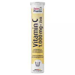 VITAMIN C 1000 mg+zink brusetabletter, 20 stk