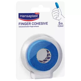 HANSAPLAST Fingerbandage selvklæbende 2,5 cm x 5 m blå, 1 stk