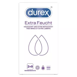 DUREX ekstra fugtige kondomer dobbeltpakning, 2X8 stk