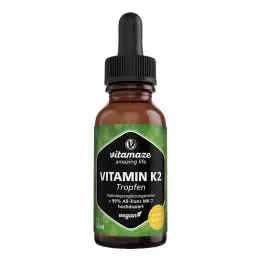 VITAMIN K2 MK7 dråber høj dosis vegansk, 50 ml