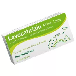 LEVOCETIRIZIN Micro Labs 5 mg filmovertrukne tabletter, 50 stk