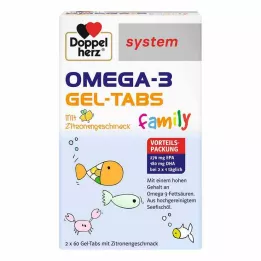 DOPPELHERZ Omega-3 Gel-Tabs familie system, 120 stk