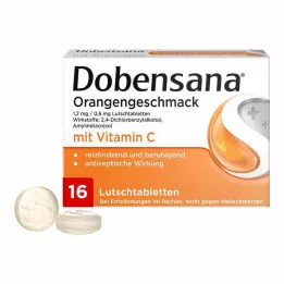 DOBENSANA Appelsinsmag 1,2mg/0,6mg pastiller, 16 stk