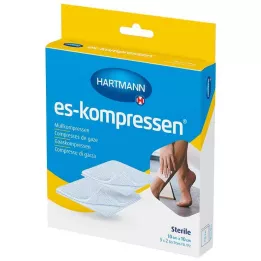 ES-KOMPRESSEN steril 10x10 cm 8-lags 17-lags, 5X2 stk