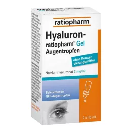 HYALURON-RATIOPHARM Gel øjendråber, 2X10 ml