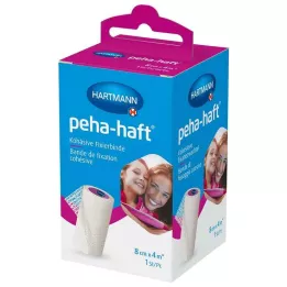 PEHA-HAFT Fikseringsbandage latexfri 8 cmx4 m OTC, 1 stk