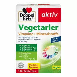 DOPPELHERZ Vegetariske Vitaminer+Mineralaktive, 100 stk