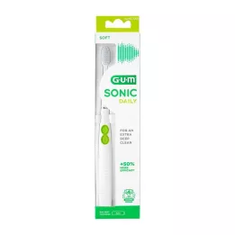 GUM SONIC DAILY Sonic tandbørste hvid, 1 stk