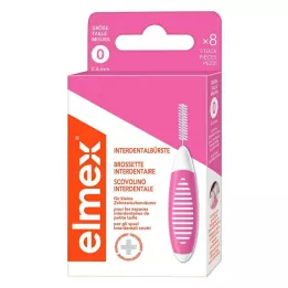 ELMEX Interdentalbørster ISO str. 0 0,4 mm pink, 8 stk