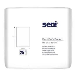 Seni® Soft Super sengebeskyttelsesunderlag 90x60 cm, 25 stk