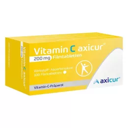 VITAMIN C AXICUR 200 mg filmovertrukne tabletter, 100 stk