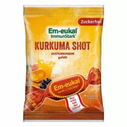 EM-EUKAL Bonbons Gurkemejeshot fyldt med sukkerfri, 75 g