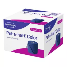 PEHA-HAFT Farvefikseringstape latexfri 6 cm x 21 m blå, 1 stk