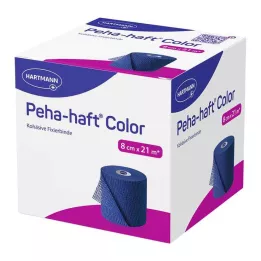 PEHA-HAFT Farvefikseringstape latexfri 8 cm x 21 m blå, 1 stk