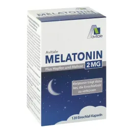 Melatonin 2 mg plus humle og citronmelisse kapsler, 120 stk