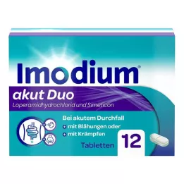 IMODIUM akut Duo 2 mg/125 mg tabletter, 12 stk