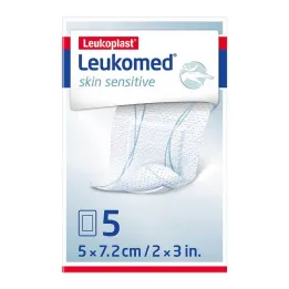 Leukomed® hudfølsom 5x7,2 cm, 5 stk