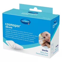 COSMOPOR silikone sårbandage 5x7,2 cm, 5 stk